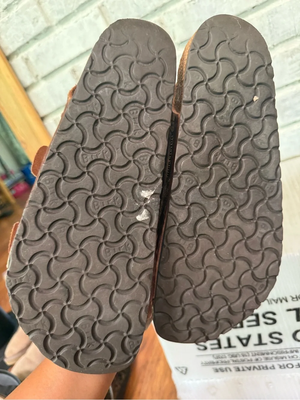 Birkenstock Brown Leather Double Buckle Kids Sandals